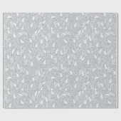 Kerstkerstkerstkerstkunst Holly Leaf Print Cadeaupapier (Vlak)