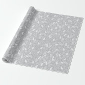 Kerstkerstkerstkerstkunst Holly Leaf Print Cadeaupapier (Uitgerold)
