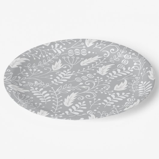 Kerstkerstkerstkerstkunst Holly Leaf Print Papieren Bordje (Gekanteld)