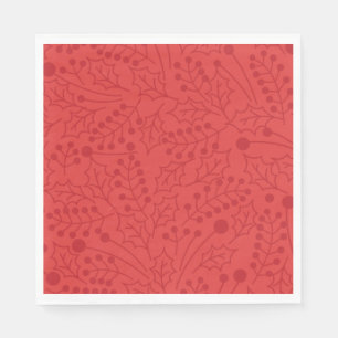 Kerstkerstkerstkerstkunst Holly Leaf Print Servet