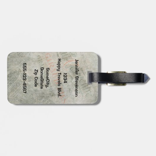 kerstkerstkerstkerstman bagagelabel (Achterkant horizontaal)