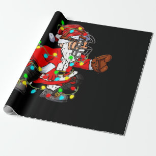 kerstkerstkerstkerstman Baseball Catcher Cadeaupapier