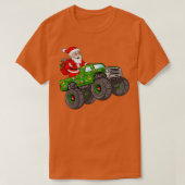 Kerstkerstkerstkerstman die in monstervrachtwagens t-shirt (Design voorkant)