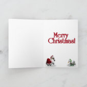 Kerstkerstkerstkerstman en eenden feestdagen kaart (Binnen)