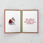 Kerstkerstkerstkerstman en eenden feestdagen kaart (Binnen)