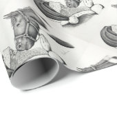 Kerstkerstkerstkerstman en schilderpaard cadeaupapier (Rol Hoek)