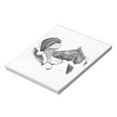 Kerstkerstkerstkerstman en schilderpaard notitieblok (Linkerzijde)