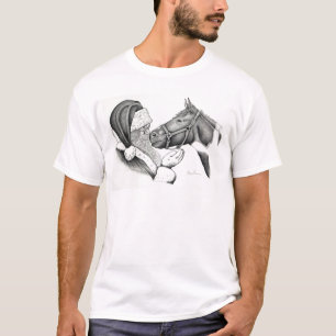 Kerstkerstkerstkerstman en schilderpaard t-shirt