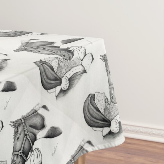 Kerstkerstkerstkerstman en schilderpaard tafelkleed (Voorbeeld)