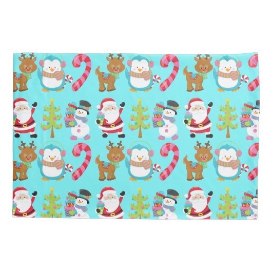 Kerstkerstkerstkerstman en vrienden kussensloop (Achterkant)