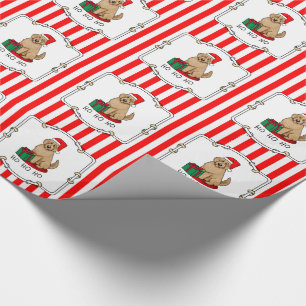 Kerstkerstkerstkerstman Goldendole (gouden rood) D Cadeaupapier