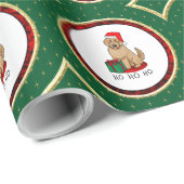 Kerstkerstkerstkerstman Goldendole (gouden rood) D Cadeaupapier (Rol Hoek)