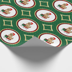 Kerstkerstkerstkerstman Goldendole (gouden rood) D Cadeaupapier