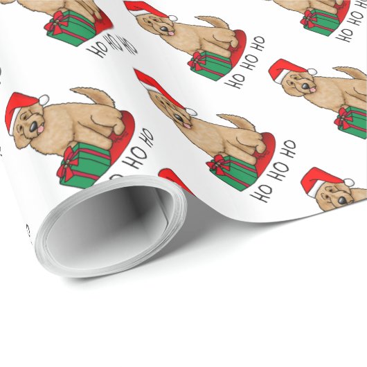 Kerstkerstkerstkerstman Goldendole (gouden rood) D Cadeaupapier (Rol Hoek)