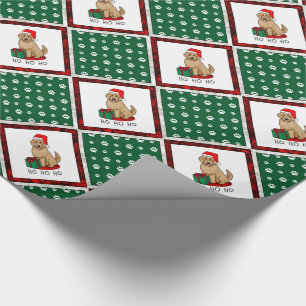 Kerstkerstkerstkerstman Goldendole (gouden rood) D Cadeaupapier