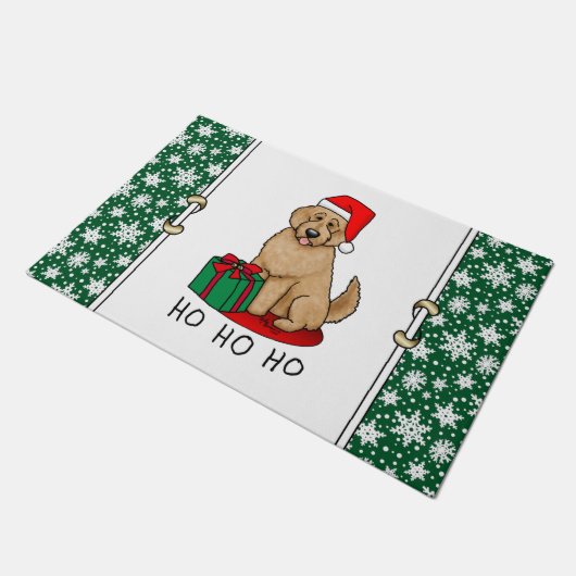 Kerstkerstkerstkerstman Goldendole (gouden rood) D Deurmat (Schuin)