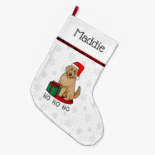 Kerstkerstkerstkerstman Goldendole (gouden rood) D Grote Kerstsok (Voorkant (Hangend))