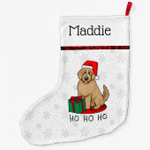 Kerstkerstkerstkerstman Goldendole (gouden rood) D Grote Kerstsok (Achterkant)