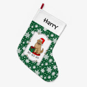 Kerstkerstkerstkerstman Goldendole (gouden rood) D Grote Kerstsok (Voorkant (Hangend))