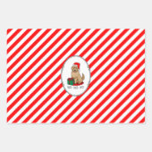 Kerstkerstkerstkerstman Goldendole (gouden rood) D Inpakpapier Vel (Voorkant 2)