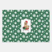 Kerstkerstkerstkerstman Goldendole (gouden rood) D Inpakpapier Vel (Voorkant)