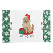 Kerstkerstkerstkerstman Goldendole (gouden rood) D Kussensloop (Voorkant-Rechts)