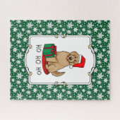 Kerstkerstkerstkerstman Goldendole (gouden rood) D Legpuzzel (Horizontaal)