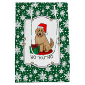 Kerstkerstkerstkerstman Goldendole (gouden rood) D Medium Cadeauzakje (Achterkant)