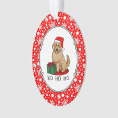 Kerstkerstkerstkerstman Goldendole (gouden rood) D Ornament (voorkant)