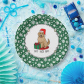 Kerstkerstkerstkerstman Goldendole (gouden rood) D Papieren Bordje (Feest)