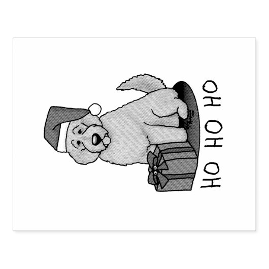 Kerstkerstkerstkerstman Goldendole (gouden rood) D Rubberstempel (Afrduk)