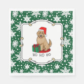 Kerstkerstkerstkerstman Goldendole (gouden rood) D Servet (Voorkant)