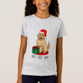 Kerstkerstkerstkerstman Goldendole (gouden rood) D T-shirt (Voorkant)