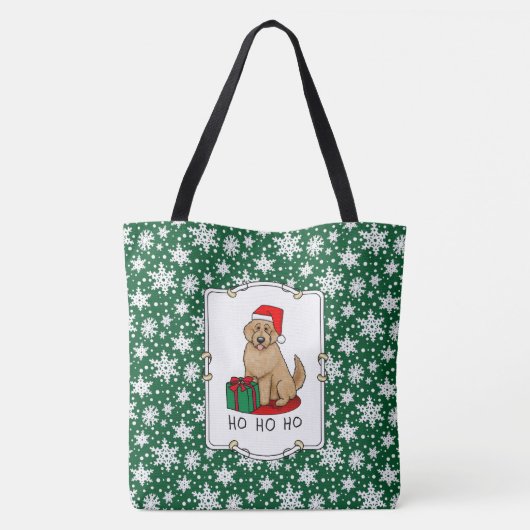 Kerstkerstkerstkerstman Goldendole (gouden rood) D Tote Bag (Achterkant)