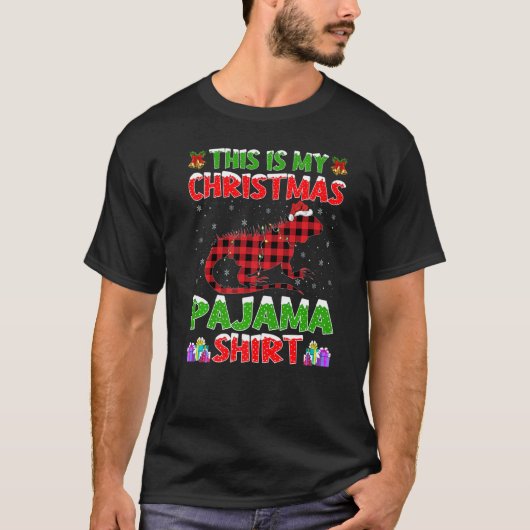 Kerstkerstkerstkerstman hier is mijn Iguana-kerstp T-shirt (Voorkant)