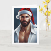 Kerstkerstkerstkerstman Kaart (Gele Bloem)