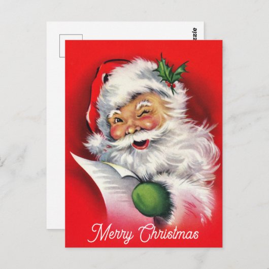 Kerstkerstkerstkerstman  kerstman briefkaart (Voorkant / Achterkant)