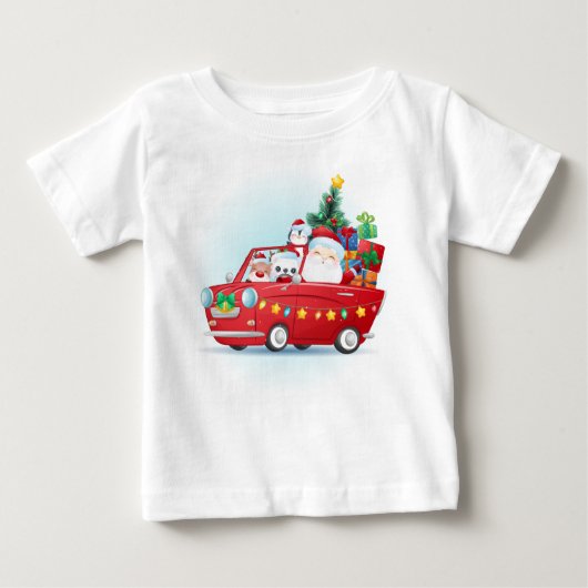 Kerstkerstkerstkerstman met Cadeaus T-shirt (Voorkant)