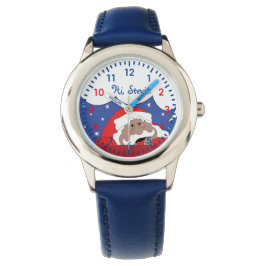 Kerstkerstkerstkerstman met kleur Zegt Horloge