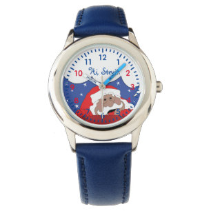 Kerstkerstkerstkerstman met kleur Zegt Horloge