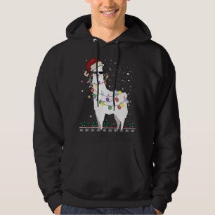 Kerstkerstkerstkerstman met Ugly Xmas Tree Alpaca Hoodie
