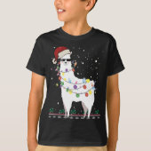Kerstkerstkerstkerstman met Ugly Xmas Tree Alpaca T-shirt (Voorkant)