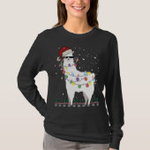 Kerstkerstkerstkerstman met Ugly Xmas Tree Alpaca  T-shirt (Voorkant)