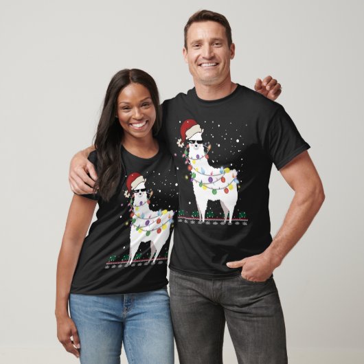 Kerstkerstkerstkerstman met Ugly Xmas Tree Alpaca  T-shirt (Unisex)