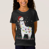 Kerstkerstkerstkerstman met Ugly Xmas Tree Alpaca  T-shirt (Voorkant)