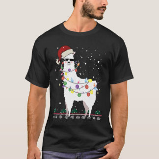 Kerstkerstkerstkerstman met Ugly Xmas Tree Alpaca T-shirt