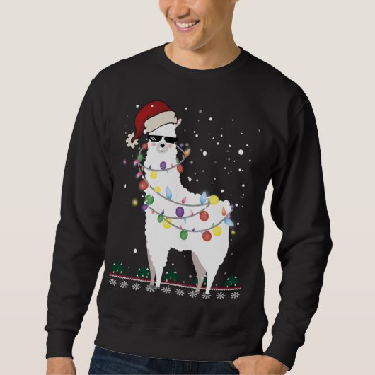 Kerstkerstkerstkerstman met Ugly Xmas Tree Alpaca Trui (Voorkant)
