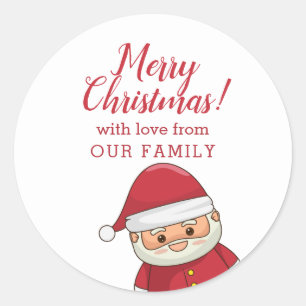 kerstkerstkerstkerstman op maat ronde sticker