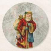  kerstkerstkerstkerstman ronde kartonnen onderzetter (Voorkant)