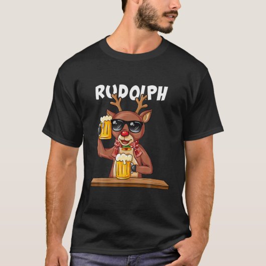 Kerstkerstkerstkerstman Rudolph Xmas Group Costum T-shirt (Voorkant)